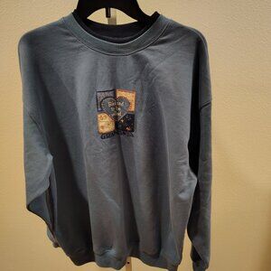 M&C Sportswear Grandma Sweatshirt Size XL Pullover Crewneck Blue Vintage